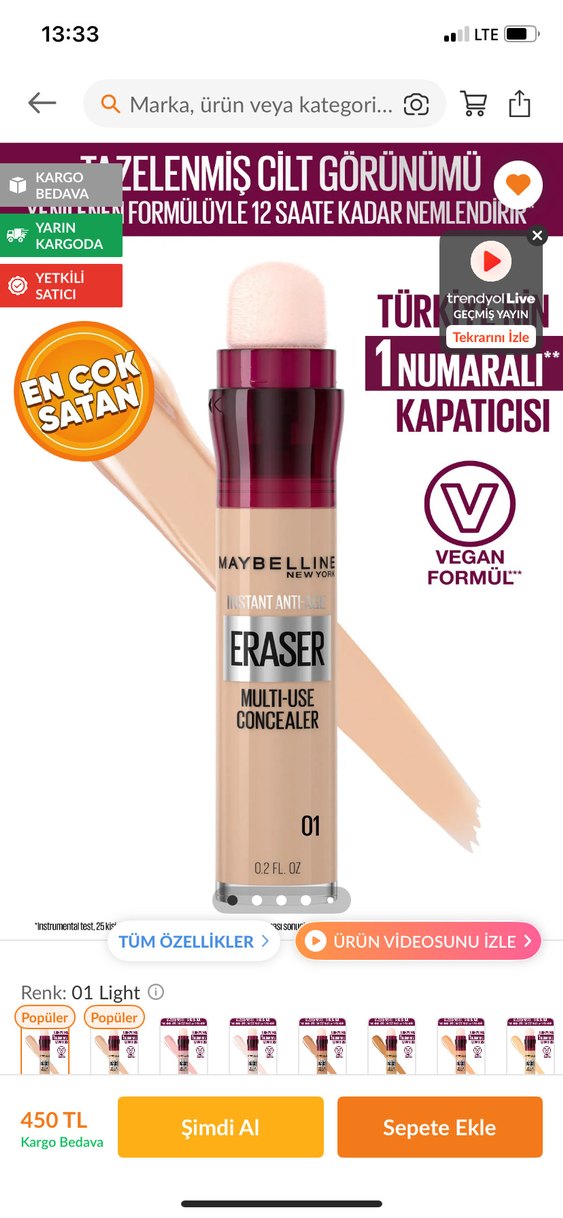 Maybelline Çok Amaçlı Kapatıcı Beige 6.8 ml - Görsel 5
