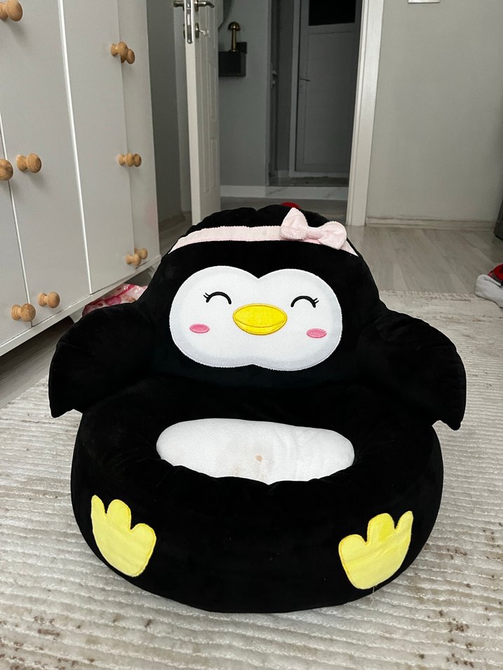 Renkli Penguen Peluş çocuk koltuğu - Görsel 2
