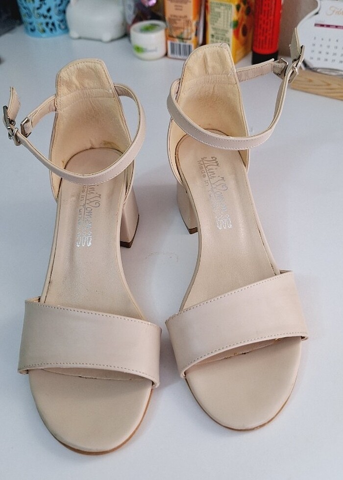 Topuklu Çocuk 33 Numara Bej Ayakkabı  - Görsel 2