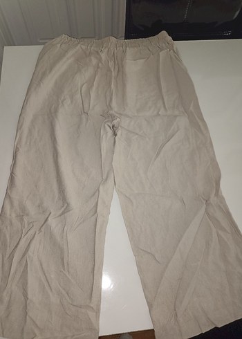 LC Waikiki Bej Keten Kadın Pantolon