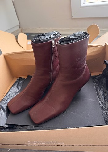 MANGO KARE UÇLU GERÇEK DERİ YARIM BOT - Görsel 3