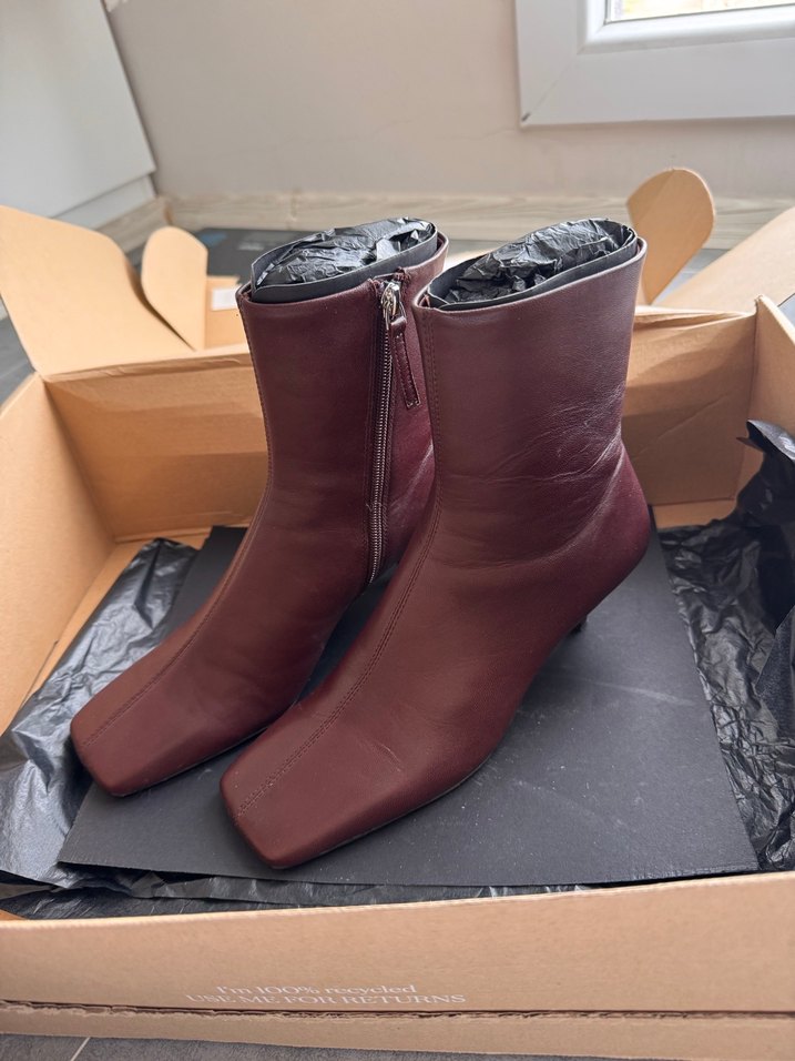 MANGO KARE UÇLU GERÇEK DERİ YARIM BOT - Görsel 3