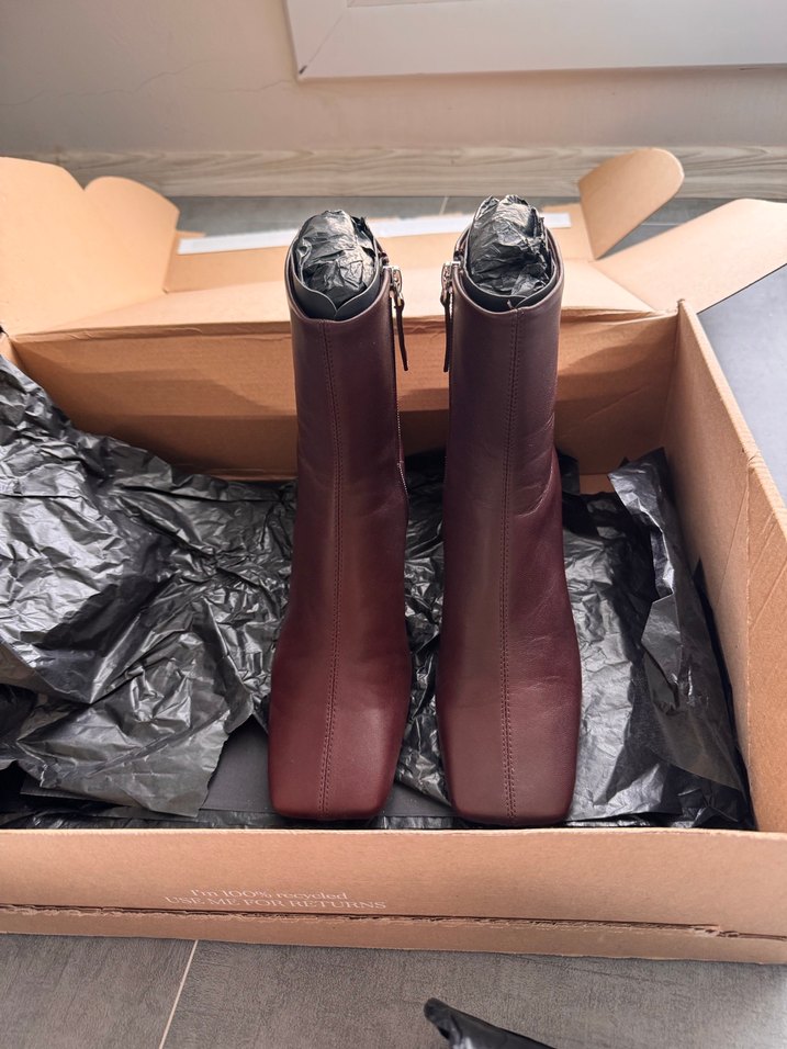 MANGO KARE UÇLU GERÇEK DERİ YARIM BOT - Görsel 4