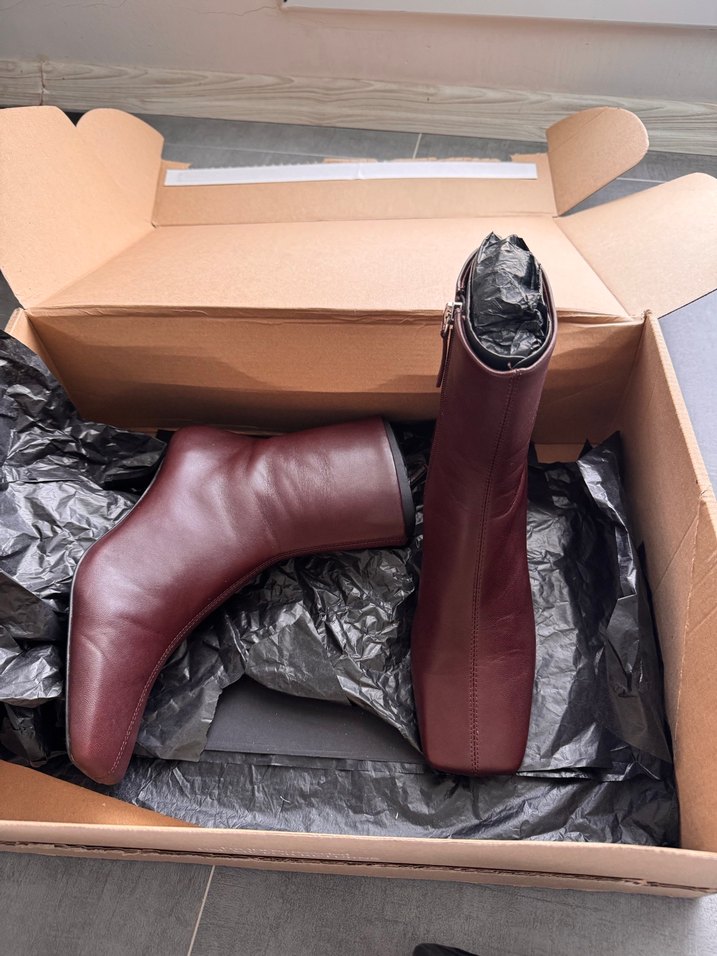 MANGO KARE UÇLU GERÇEK DERİ YARIM BOT - Görsel 5