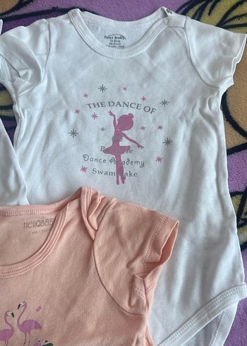 2 Yaş Beden Kız Bebek Kısa Kollu Çıtçıtlı badi