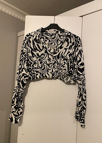 Zebra Desenli Kadın Gömlek - Görsel 3