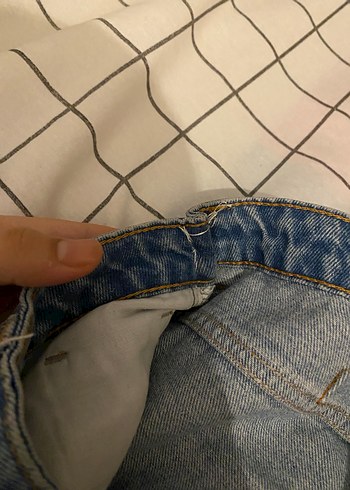 Gri Midi Boy Bol Kesim Kadın Kot Pantolon - Görsel 4