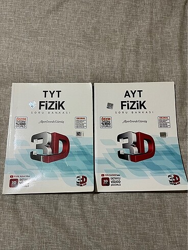 Tyt/Ayt fizik 3d yayınları soru bankası