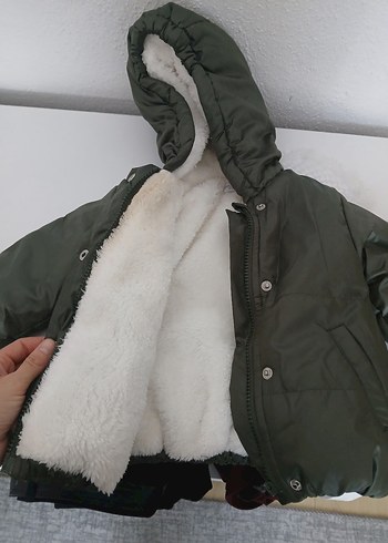LC Waikiki Düğmeli fermuarli Erkek Çocuk yesil Mont