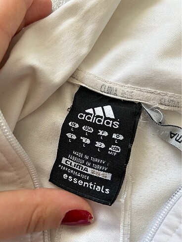 l Beden Orjinal adidas beyaz ceket