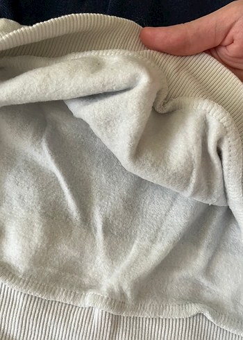 Defacto Erkek Lacivert Beyaz Çizgili Sweatshirt
