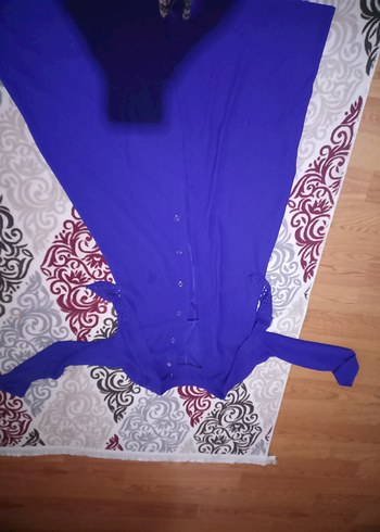 Mavi Uzun Hamile Tunik - Görsel 5