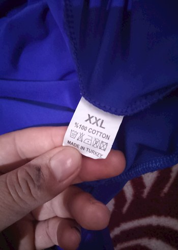 Mavi Uzun Hamile Tunik - Görsel 3