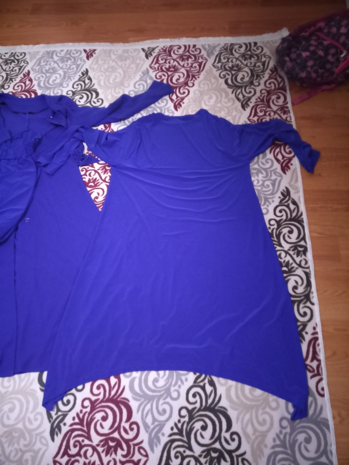 Mavi Uzun Hamile Tunik - Görsel 4