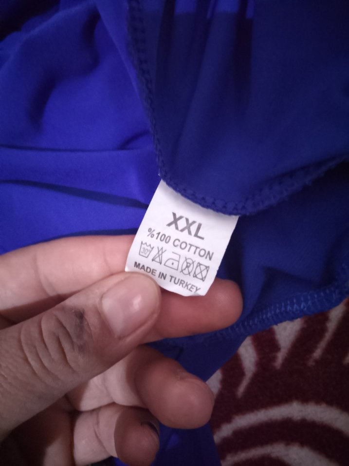 Mavi Uzun Hamile Tunik - Görsel 3