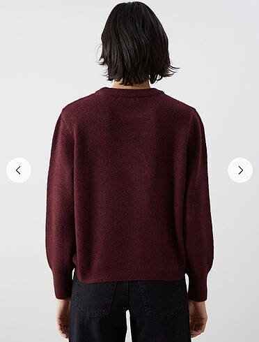 LCWAİKİKİ Kadın Bordo Kazak - Görsel 3