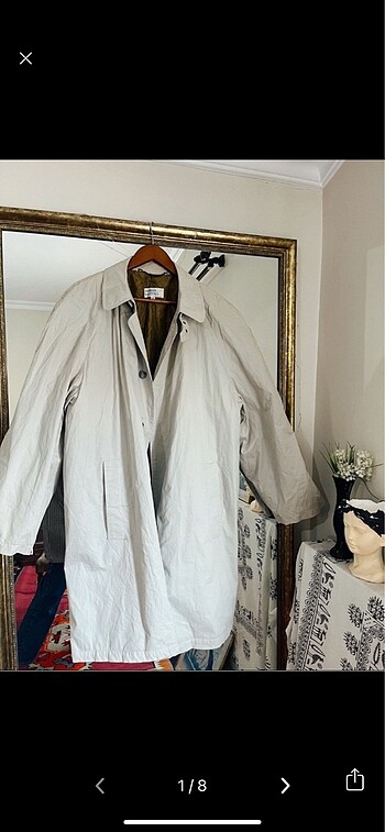 Vintage Parka Trençkot Büyük Beden