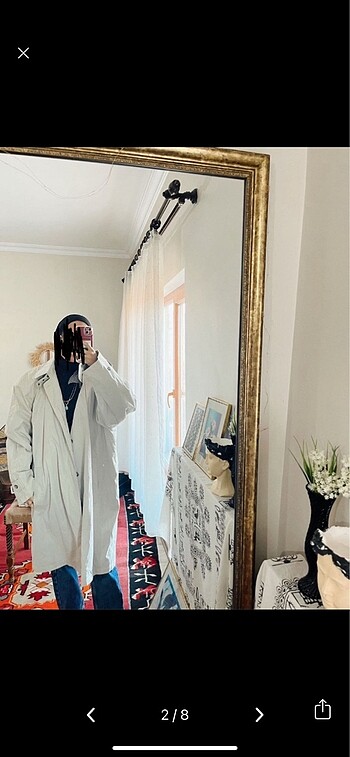 Vintage Parka Trençkot Büyük Beden - Görsel 2