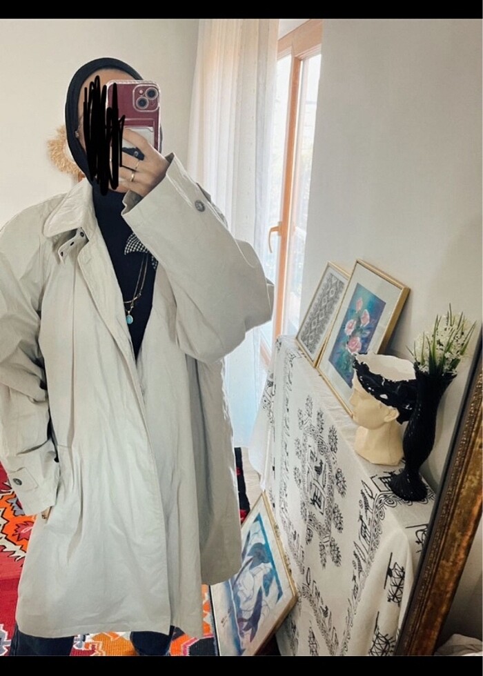 Vintage Parka Trençkot Büyük Beden - Görsel 3