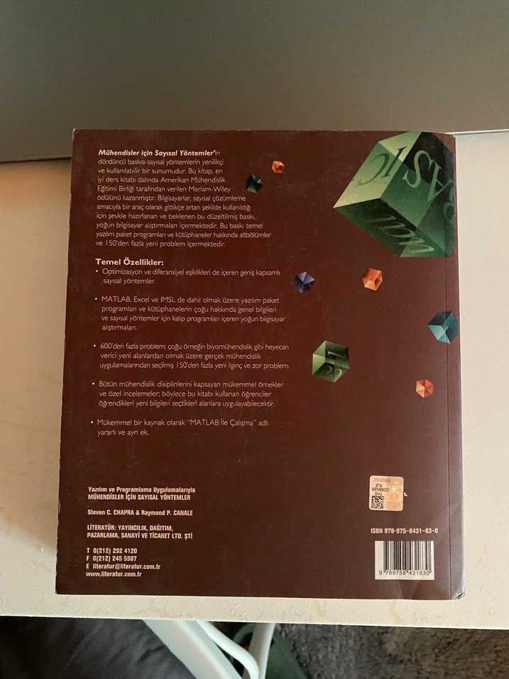 CHAPRA Mühendisler İçin Sayısal Yöntemler Kitabı - Görsel 2