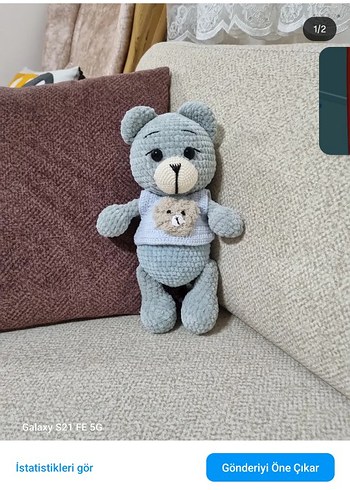 Gri Peluş Ayıcık Oyuncak