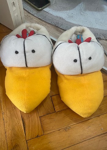 Kız Çocuk Sarı Baskılı Sıcak Terlik - Görsel 2