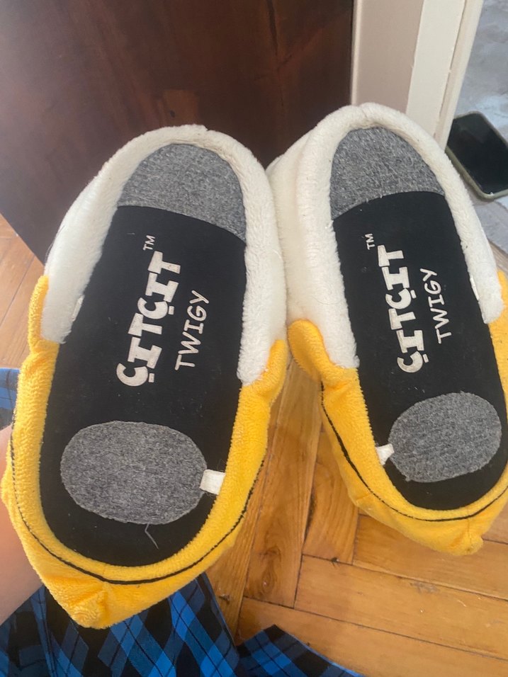 Kız Çocuk Sarı Baskılı Sıcak Terlik - Görsel 3