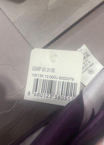 Mor Bohem Tarzı Kadın İpek fular - Görsel 5