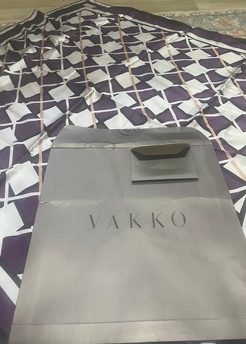 Mor Bohem Tarzı Kadın İpek fular - Görsel 2