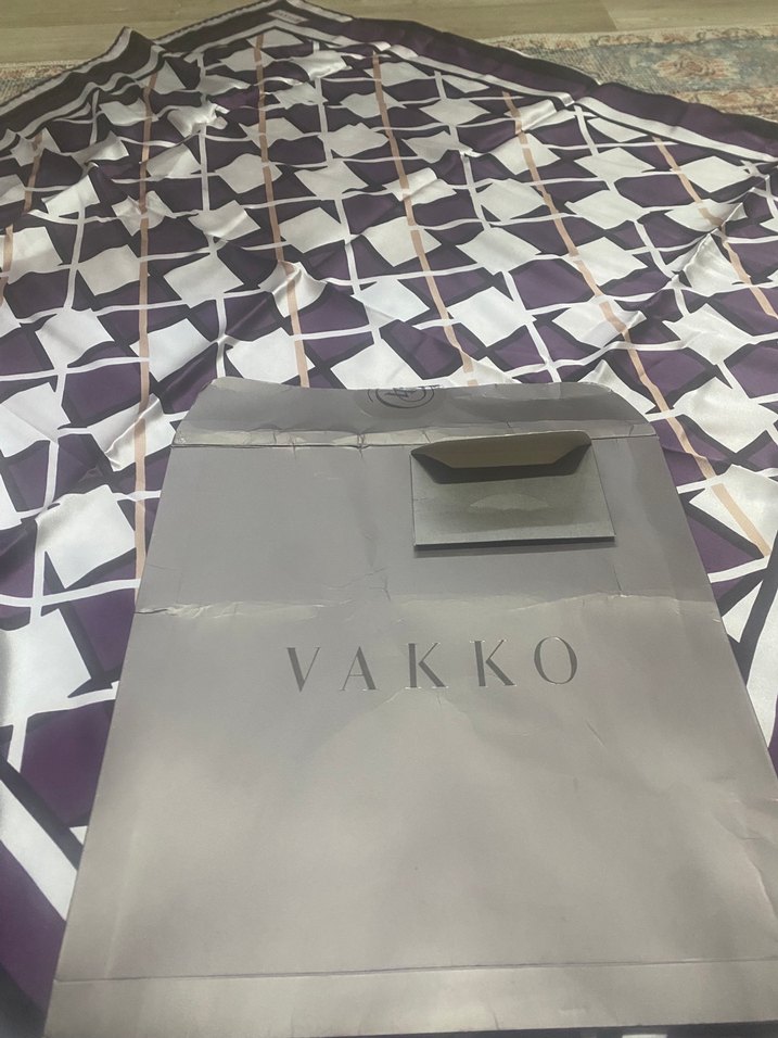 Mor Bohem Tarzı Kadın İpek fular - Görsel 2