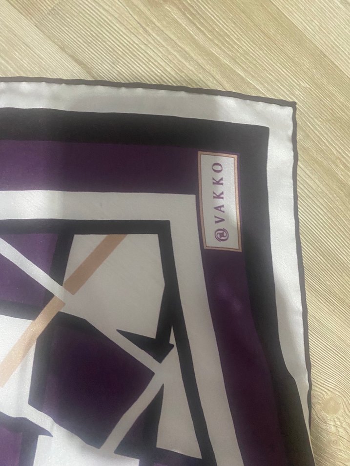 Mor Bohem Tarzı Kadın İpek fular - Görsel 4