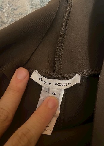 Kahverengi Süet Kadın Tayt Beauty omelette - Görsel 3