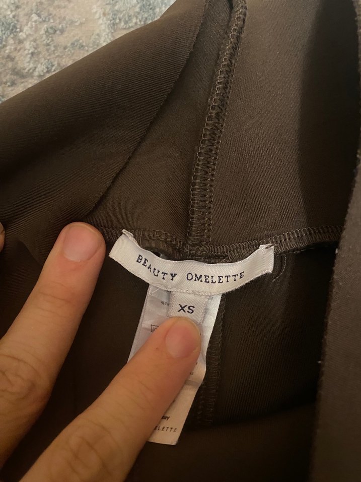 Kahverengi Süet Kadın Tayt Beauty omelette - Görsel 3