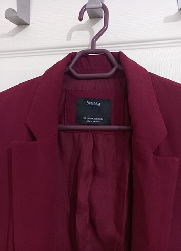 Bershka Bordo Blazer Ceket