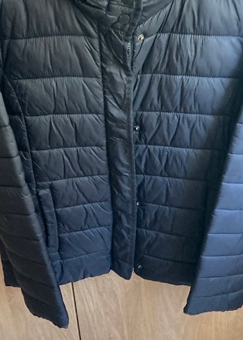 Mavi jean kadın anorak mont - Görsel 3