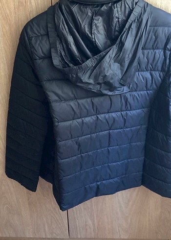 Mavi jean kadın anorak mont - Görsel 7