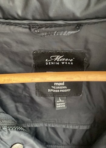 Mavi jean kadın anorak mont - Görsel 2