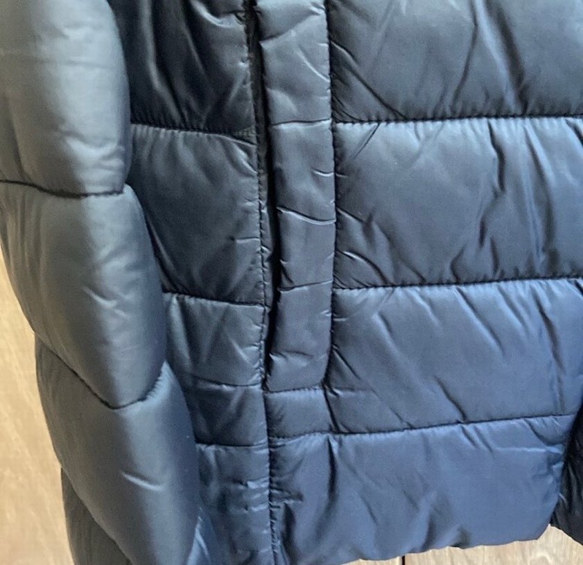 Mavi jean kadın anorak mont - Görsel 4