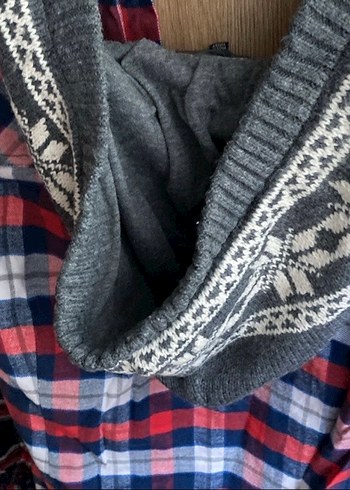 Mavi jean ekoseli kadın gömlek - Görsel 5