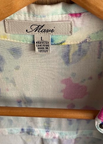 Mavi jean kadın gömlek - Görsel 4