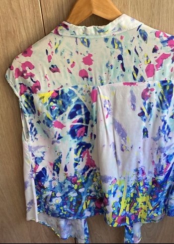 Mavi jean kadın gömlek - Görsel 5