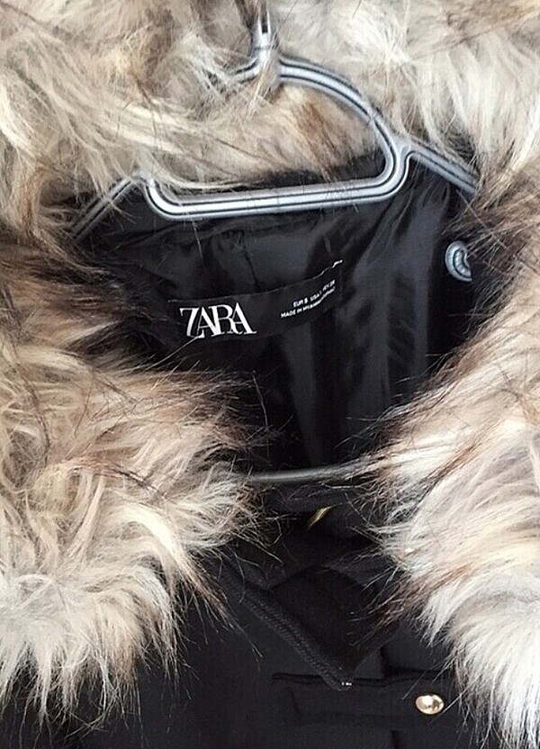 Zara Kaşe Siyah Kaban - Görsel 2