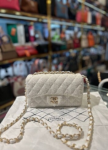 ????? ? Chanel 1.75 middle Denim Flap Bag SIZE:21/12????