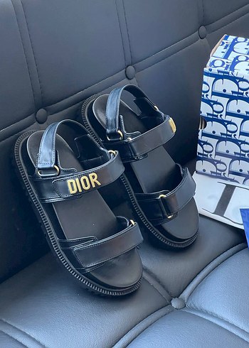 Dior Siyah Bantlı Sandalet - Görsel 3