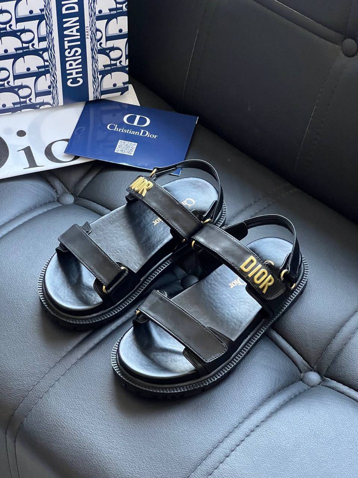 Dior Siyah Bantlı Sandalet - Görsel 4