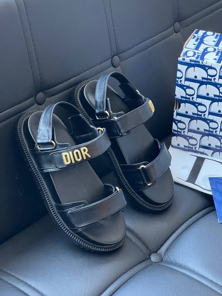 Dior Siyah Bantlı Sandalet - Görsel 3