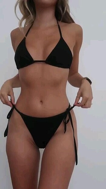 Yanı ipli bikini takımı