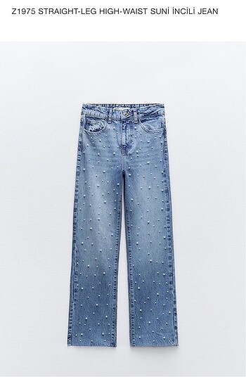 Zara incili jean kot kullanılmadı