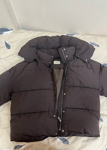Colin's Kahverengi Kadın Midi Boy Şişme Mont