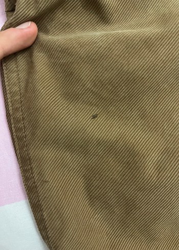 xs Beden zara kahverengi yüksek bel düğmeli şort